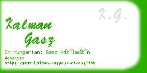kalman gasz business card